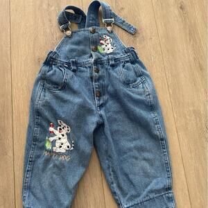 Vintage happy dog embroidered denim